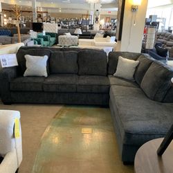 Gray Full Sleeper Sectional Chaise 