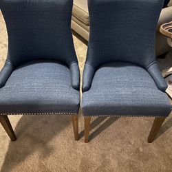 2  Blue Chairs