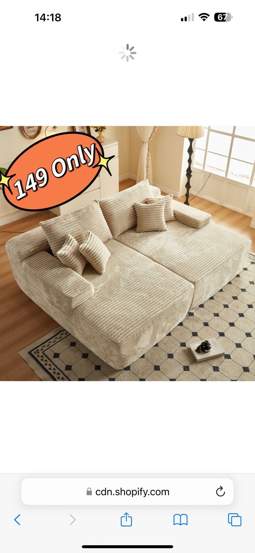 Boneless Sofa, Sleeper Couch, No Assembly Required