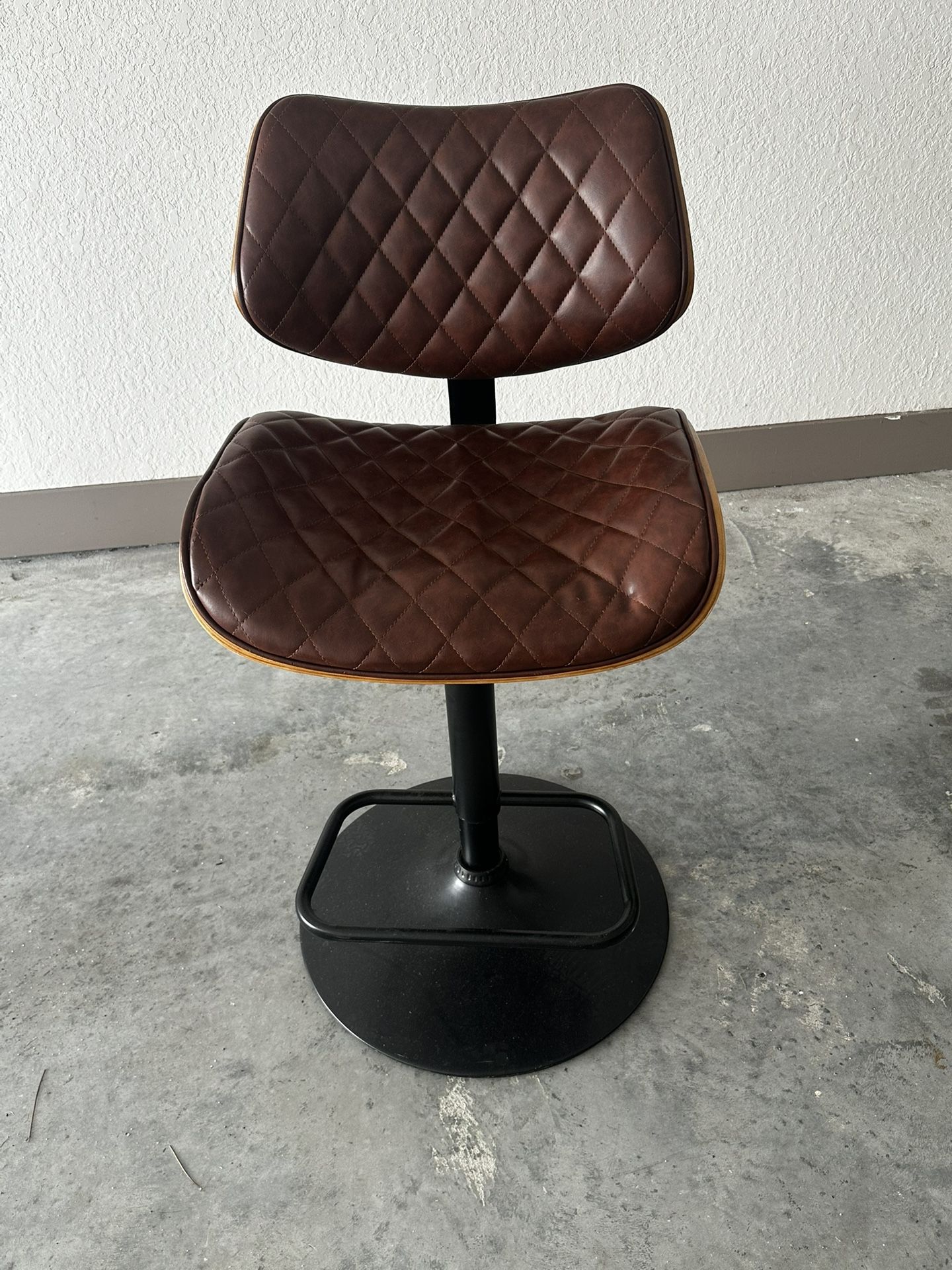 Quilted “leather “ Bar Stool
