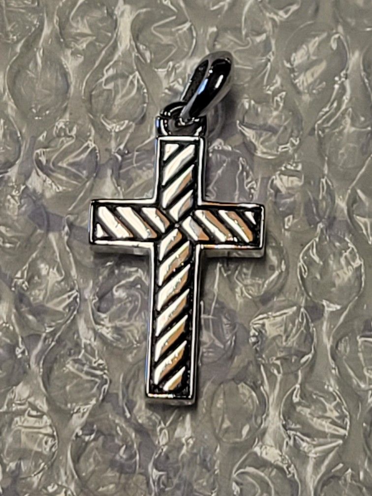 David Yurman Double Sided .925 Sterling Silver Cross Pendant - NICE!