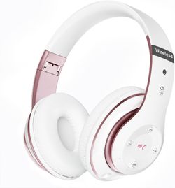 Bluetooth Headphones Over Ear, 6S Foldable Wireless Headphones with 6 EQ Modes, 40 Hours Playtime HiFi Stereo Headset with Mic, Soft Ear Pads
