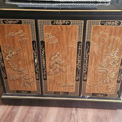 Vintage Oriental Buffet  China Cabinet