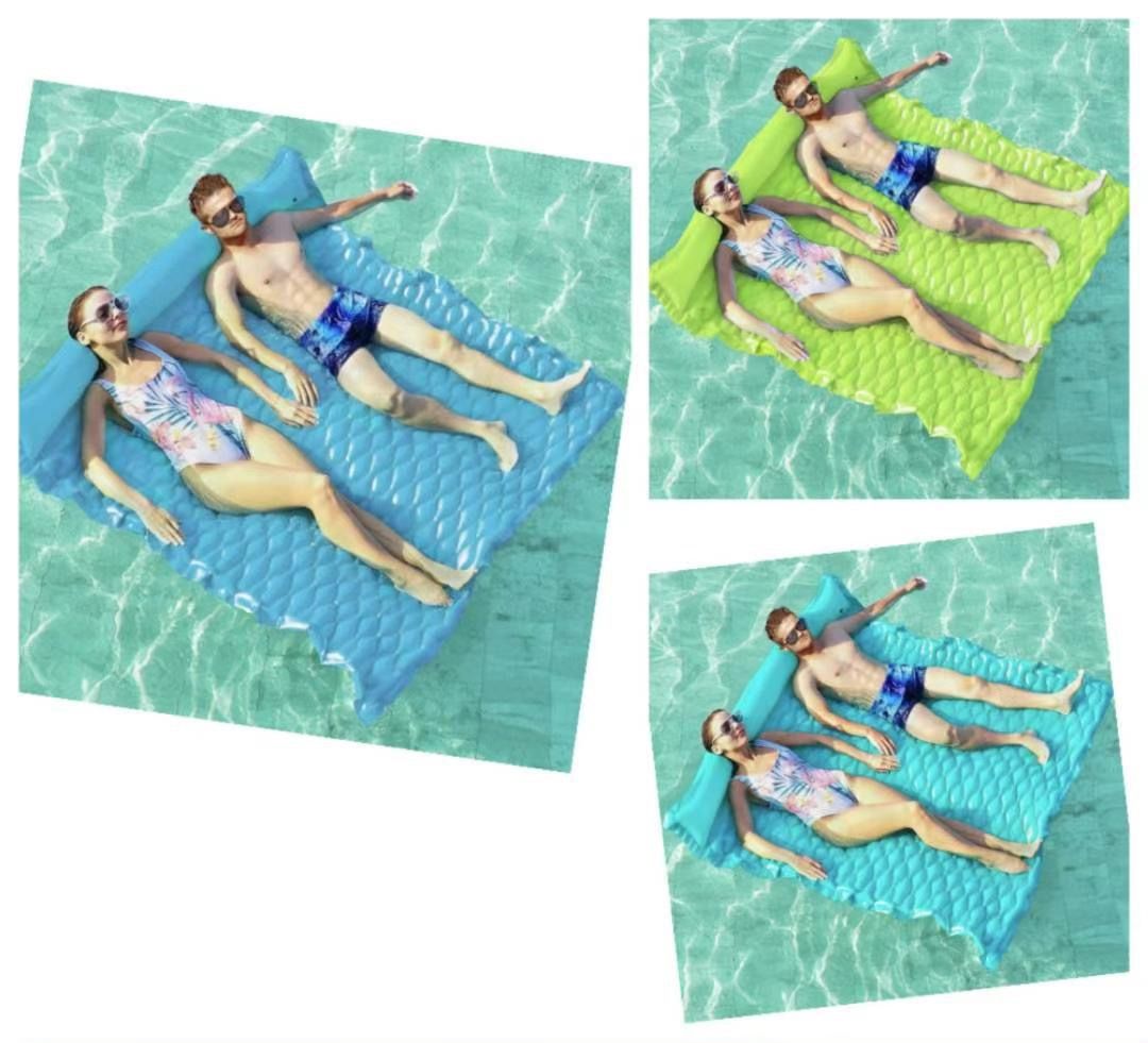 Floating Mat Pool Floats - Giant Inflatable Pool Float Lake Raft Lounge Floating Water Mat for Swimming Pool Floatie Lounger Beach Pool Party Toy for