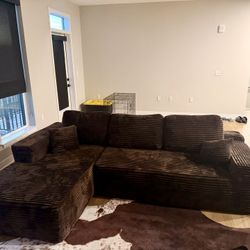 NEW Brown Boneless Couch