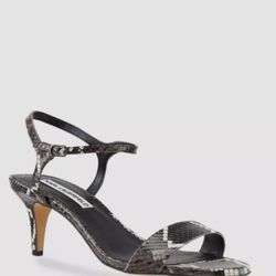 NWOT Karl Lagerfeld Paris "Demas" snake-embossed leather espadrille pumps Size 9