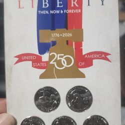 Official US Mint America 250 Coin Board - Philadelphia BU (Low Mintage P)
