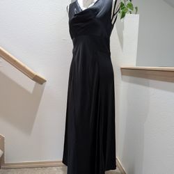 NWT Banana Republic Silk Cowl Neck Dress - Black, size 4