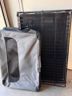 Large Dog Soft Crate and Wire Crate