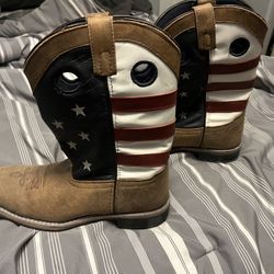 Mens Cowboy Boots Size 7D