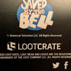 Saved By The Bell Loot wear Exclusive Crew Socks Shoe Size 6-12