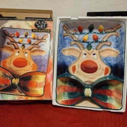 Reindeer Chip And Dip Platter