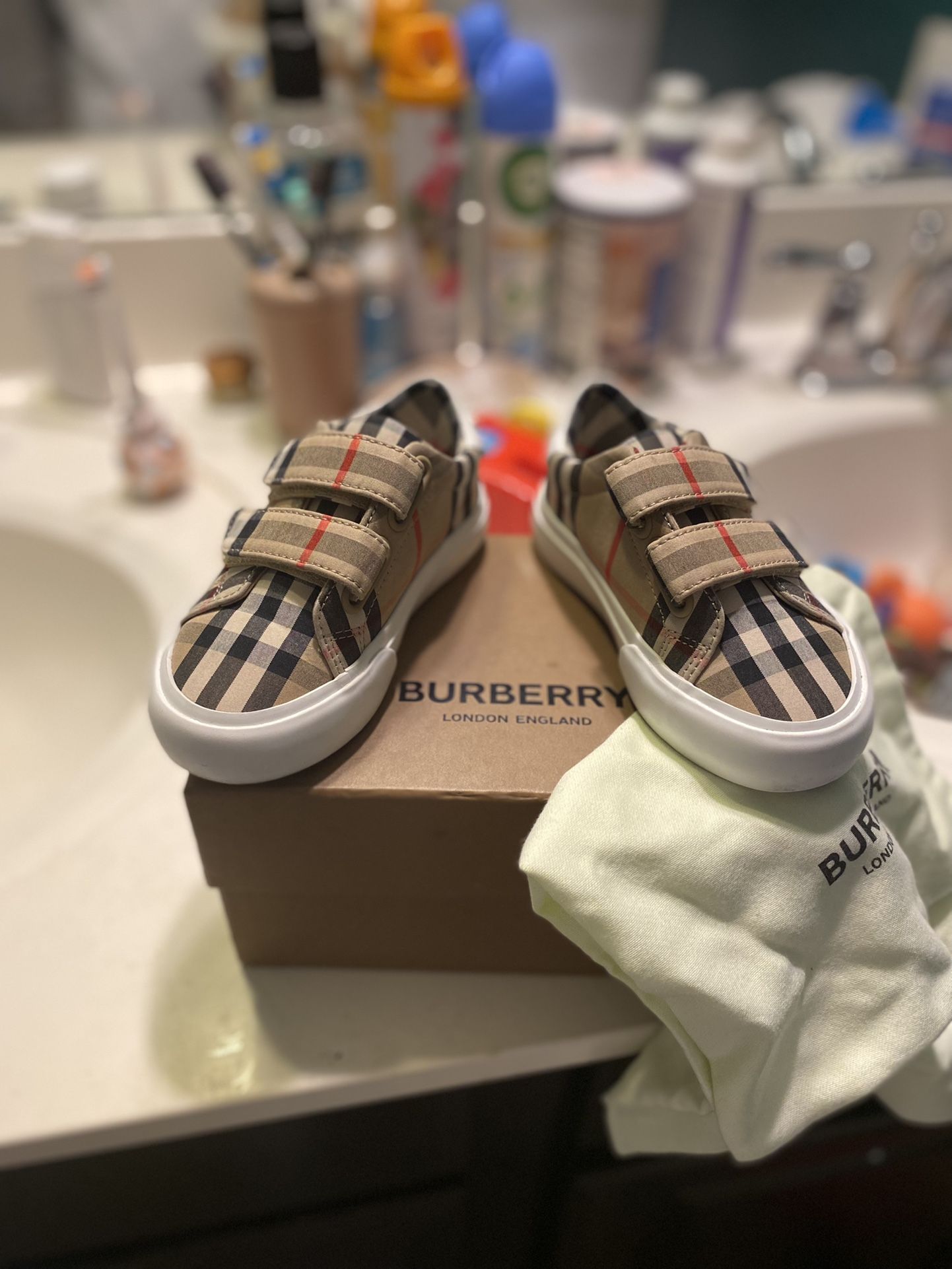 Toddler size 8 Burberry Shoes