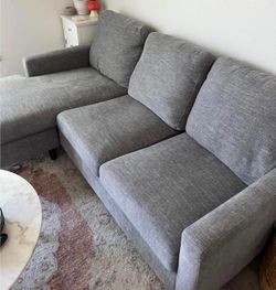 Gray Reversible Chaise Sectional Sofa with Reversible Chaise from Living Spaces