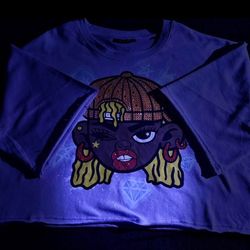 (Negotiable) Rhinestone Purple ‘Stay Lit’ T Unisex