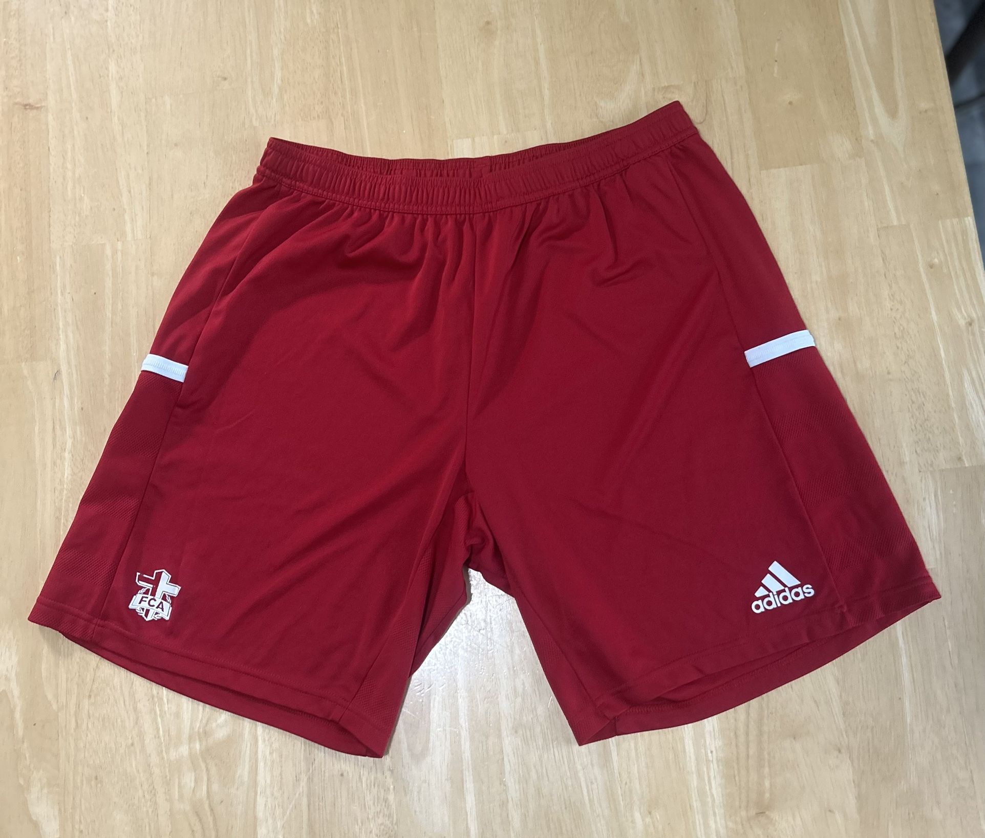 Red Adidas FCA Athletic Shorts - Men’s Large
