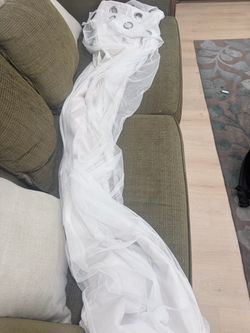 18-White Sheer Curtain Panel with Grommets