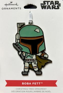 Hallmark BOBA FETT Star Wars Disney Christmas Metal Tree Ornament