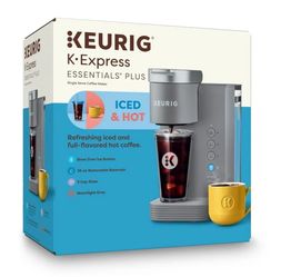 Keurig K-Express Essentials Plus, Iced and Hot Single-Serve K-Cup Pod Coffee Maker, Gray