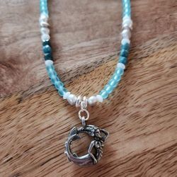 SS Beaded Pearl Mermaid Necklace