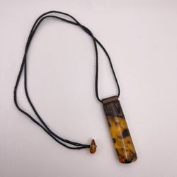 Amber Leather Necklace