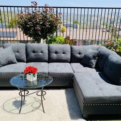 Brand New 2 Piece Grey Sectional