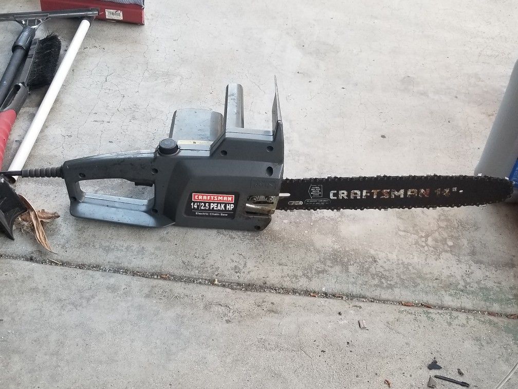 Craftsman 14 2.5 hp electric chainsaw deals