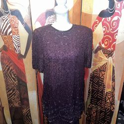Plum Sequin Dress 