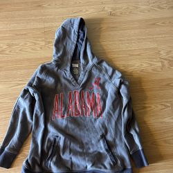 Alabama Crimson Tide Box Seat Clothing Co. Gray Hooded Sweatshirt Womens L