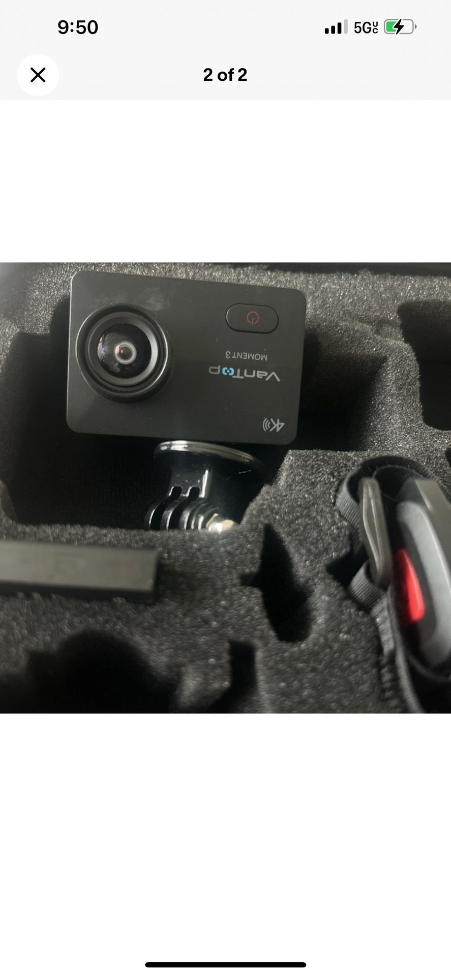 VanTop Moment 3 Waterproof Sport 4K Action Camera #180625-1 Assort Mounts