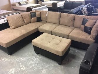 BRAND NEW SECTIONAL SOFA WITH OTTOMAN!!!