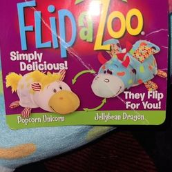 FLIP A ZOO UNICORN / DRAGON   .STUFFED ANIMAL 
