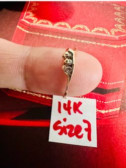 14K Solid Gold Wedding Ring Size 7
