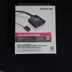 IOGEAR GCS72U 2 Port USB Cable KvM Switch With Audio And Mic Support