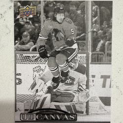 2025-26 Upper Deck Series 2 Tyler Bertuzzi UD Canvas Black and White SP #C-147 Blackhawks