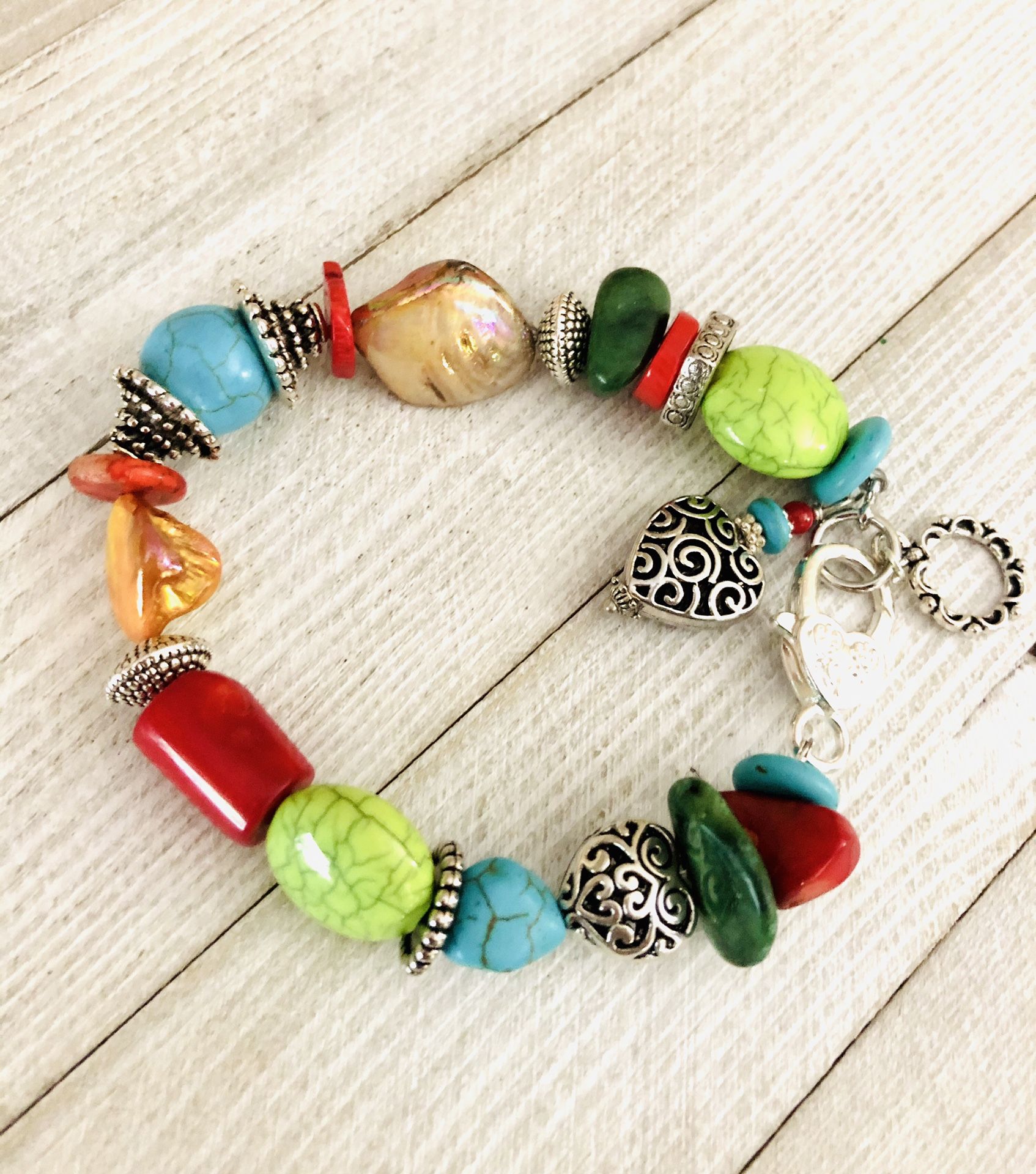 handmade bracelet with lobster clasp!