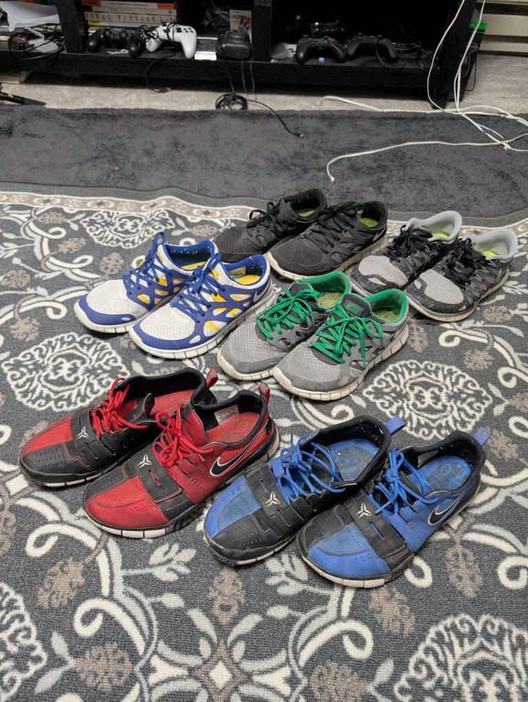 S> Nike Free, Nike Free Run 2.0 And 5.0 sz 9/9.5