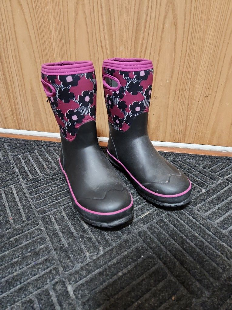 BOGS  Girl Waterproof Insulated  Rain Boots