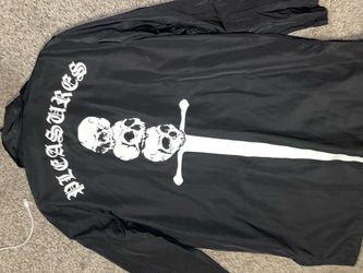 Pleasures Black Skull Graphic Coach Jacket