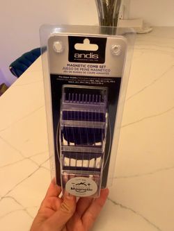 Andis Professional Magnetic Clipper Comb Set - Purple - 5 Piece Kit