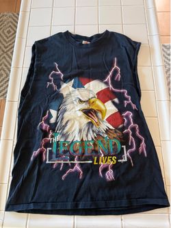 Vintage USA Thunder The Legend Lives Eagle Sleeveless T-Shirt