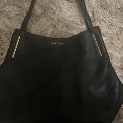 Vince Camuto Black Leather Tote Style Bag