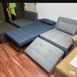 Brand New Folding Sofa Bed, 4 in 1 Daybeds Ottoman Chair Lounge Couch for Guest Sleeper, Suitable for Modern Living Room, Bedroom, Twin Size(L74x