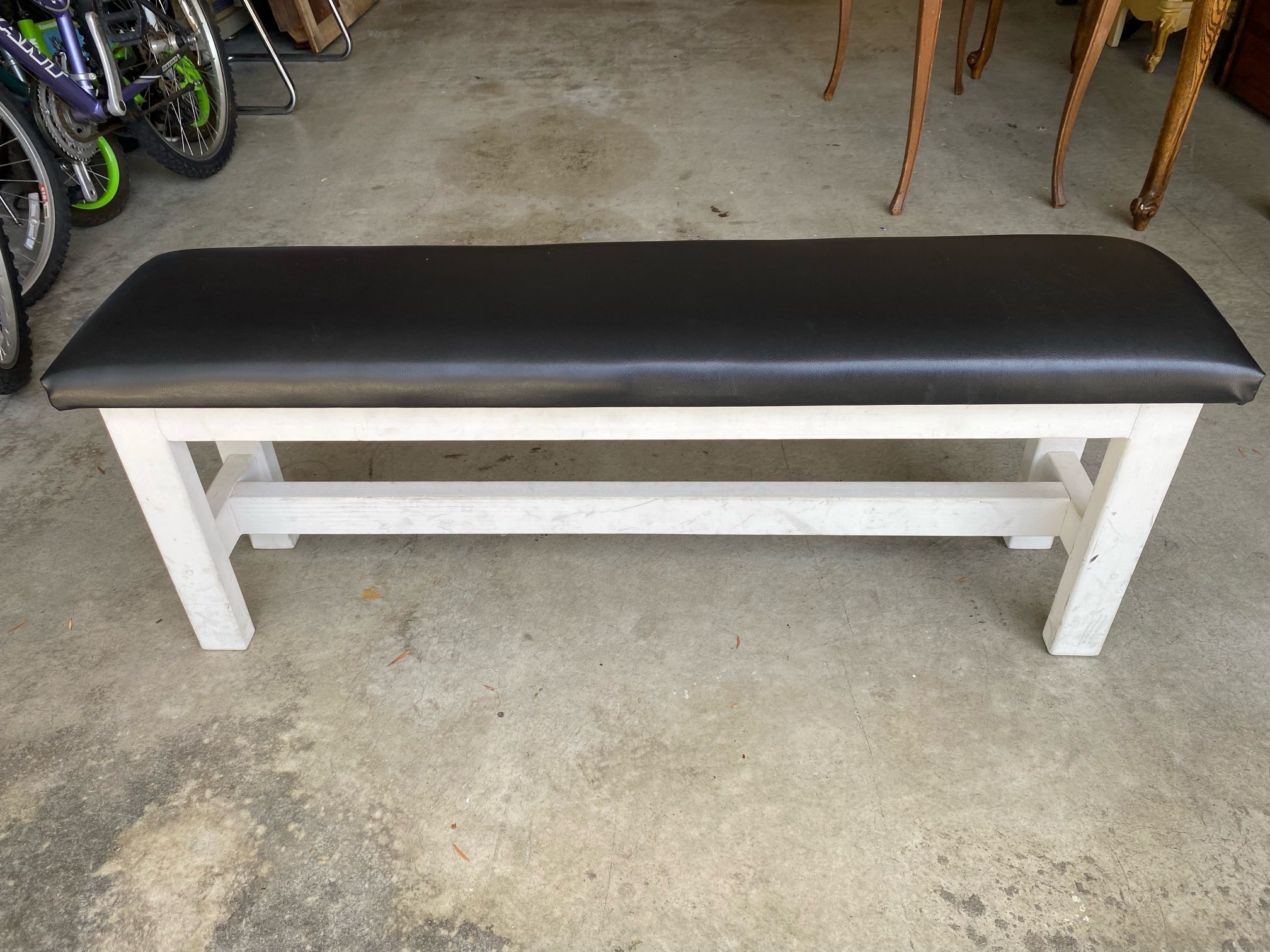 Wooden Padded Bench Dining Seat Chair