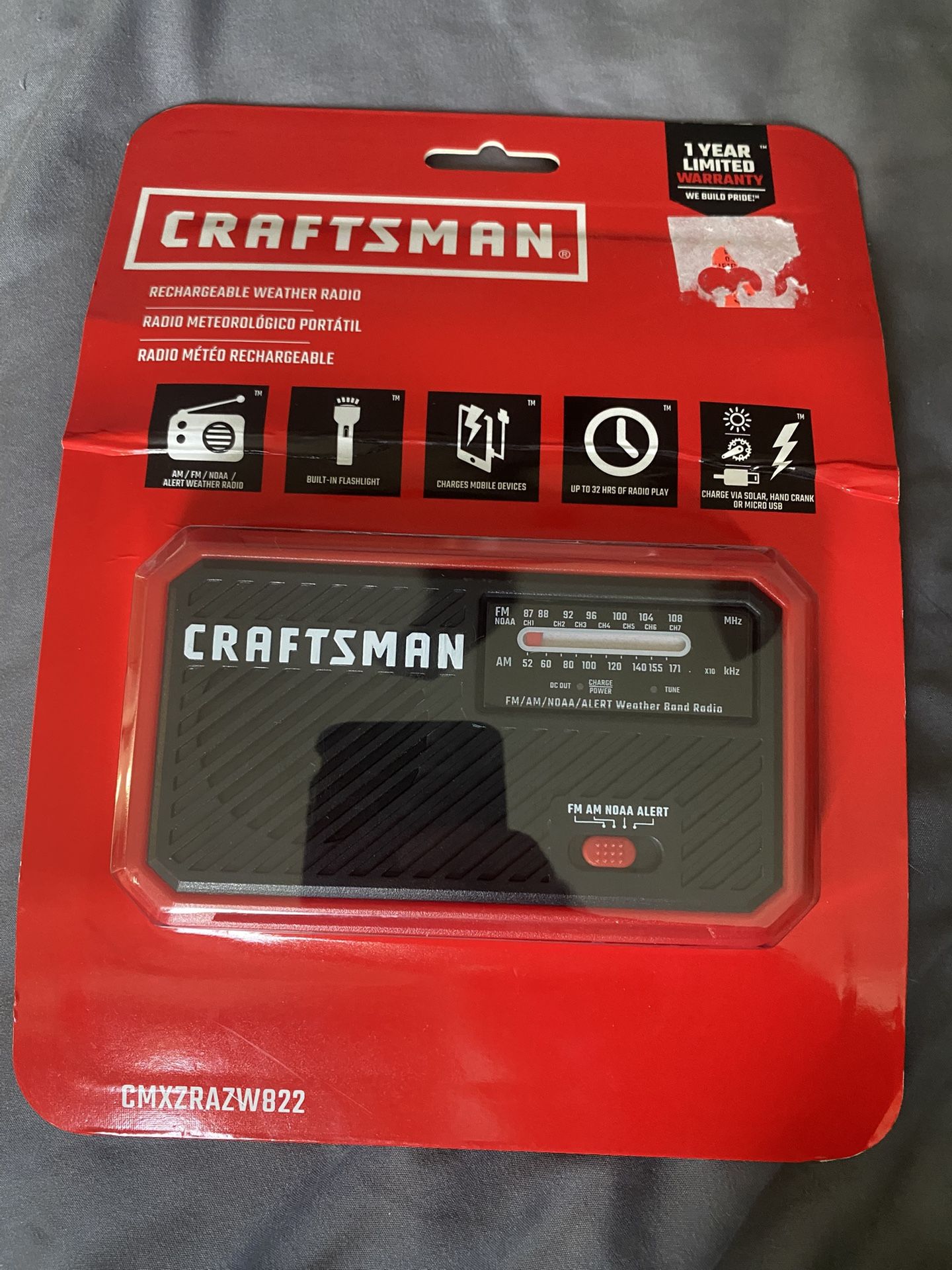 Craftsman emergency weather alert radio