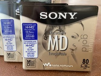 Sony recordable MD 80 (5 cds) 1 pack