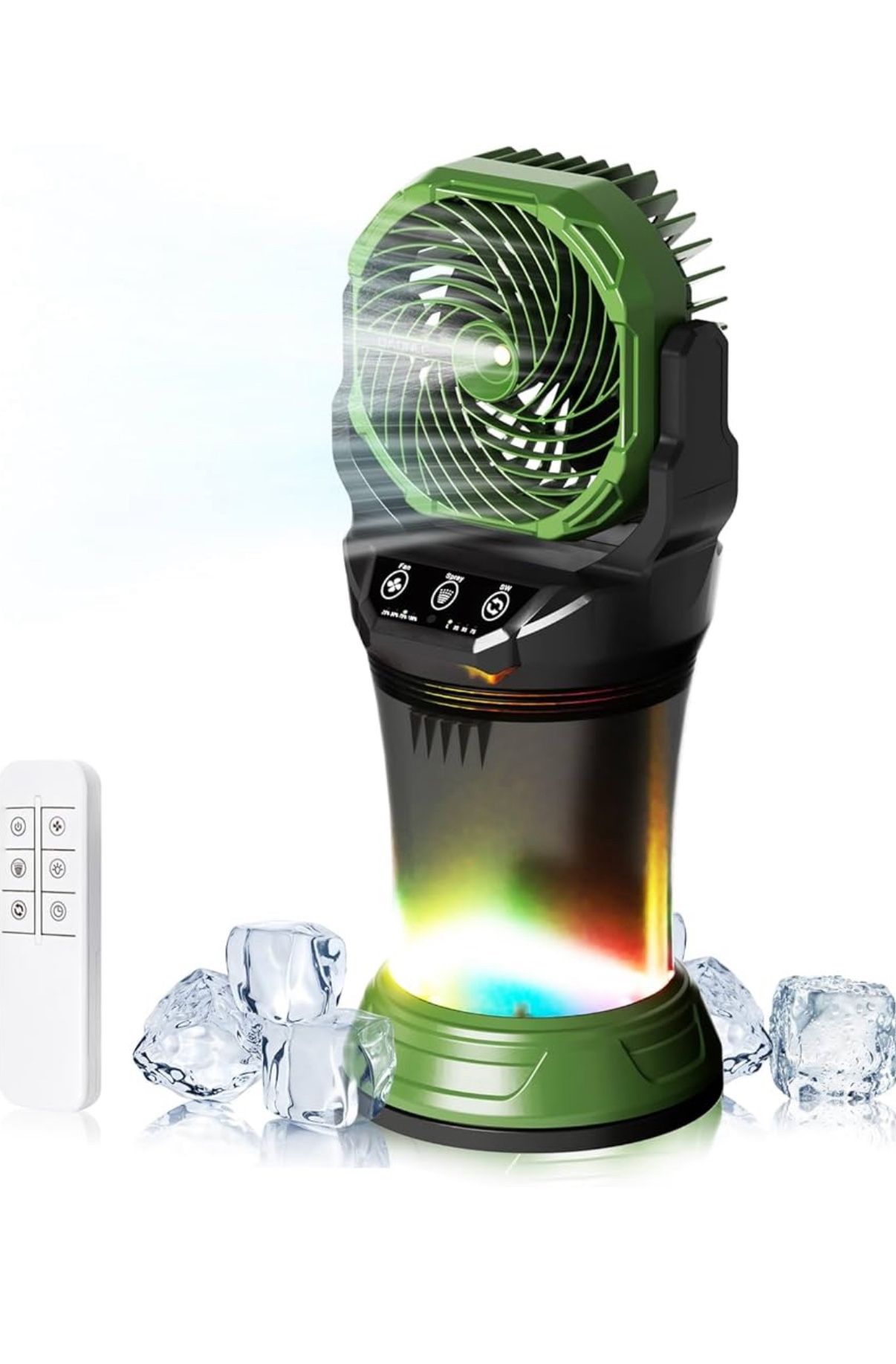 Portable Misting Fan with Remote & 30000mAh Rechargeable Misting Fans
