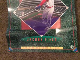 2 Vintage Cleveland Indians Poster