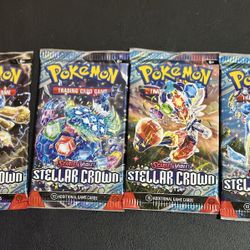 Pokemon TCG Stellar Crown 4 Art Set Sealed NEW