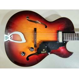 Vintage 1966 Guild T-100 Archtop Sunburst Hollow Body Excellent w/ Case

